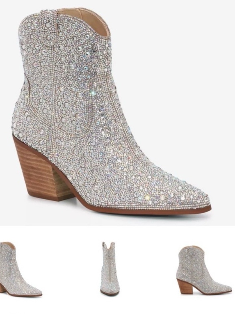 Betsey Johnson Emory Rhinestone Western Boot